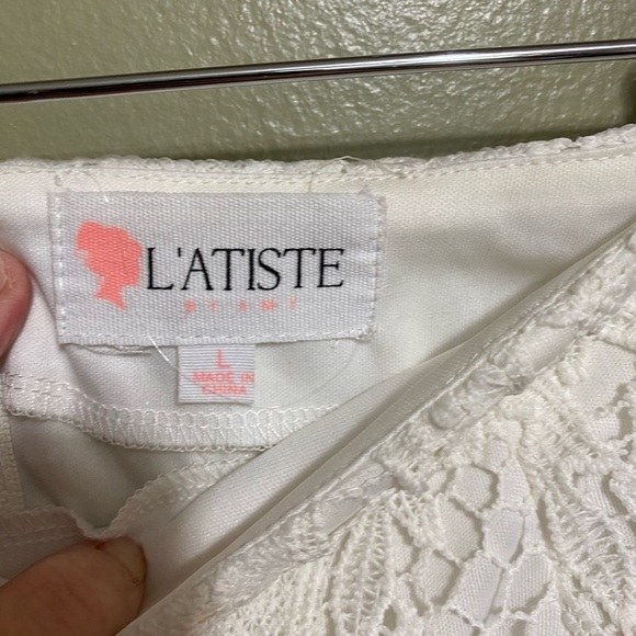 L’ Atiste Two Piece Lace Dress, Size L - Picture 3 of 8